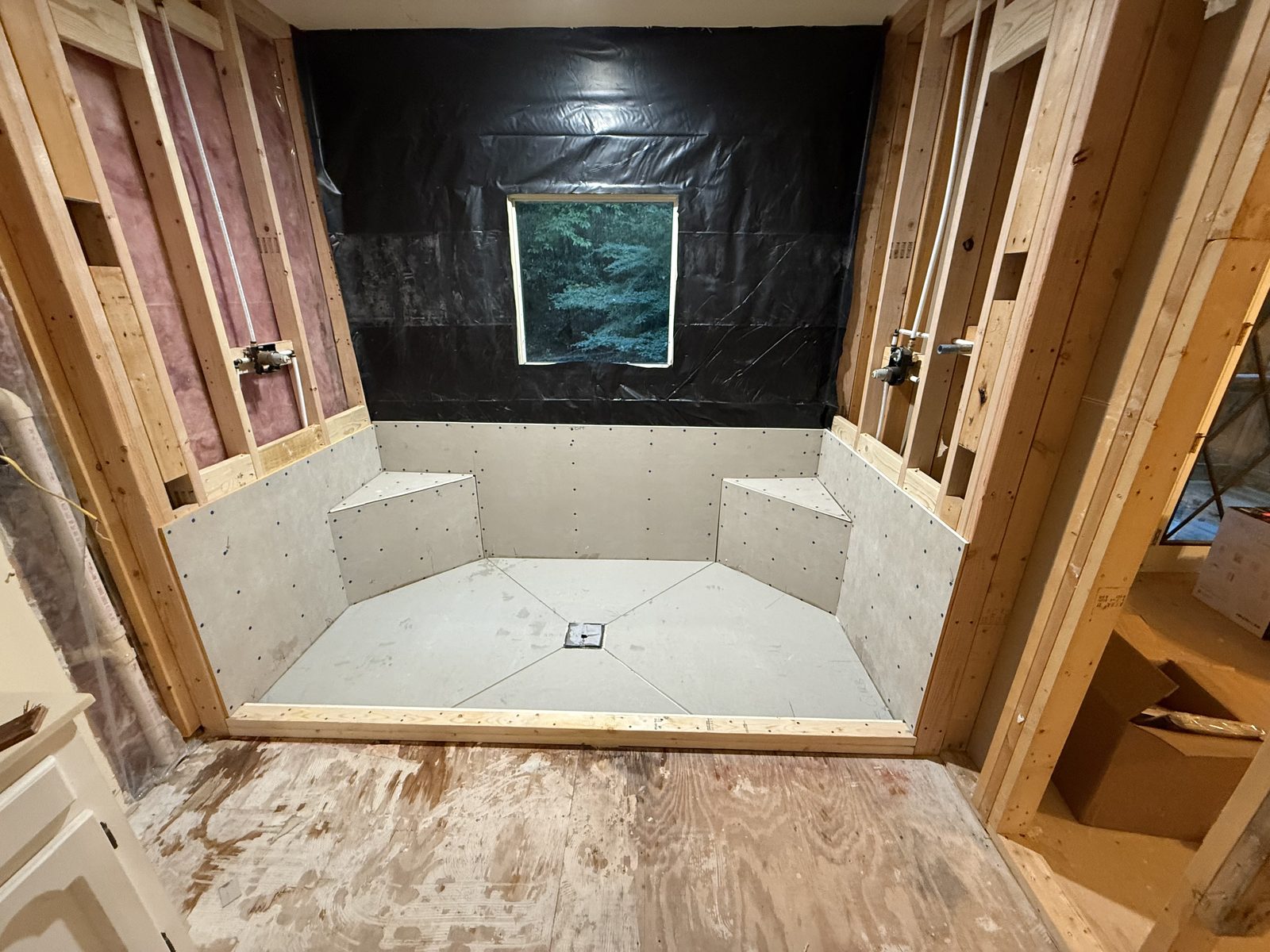 New extra large shower being built